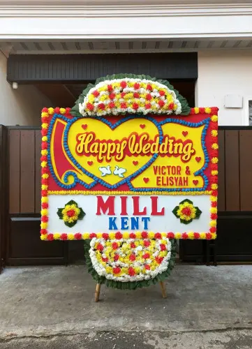 Papan Bunga Pernikahan bokoharjo
